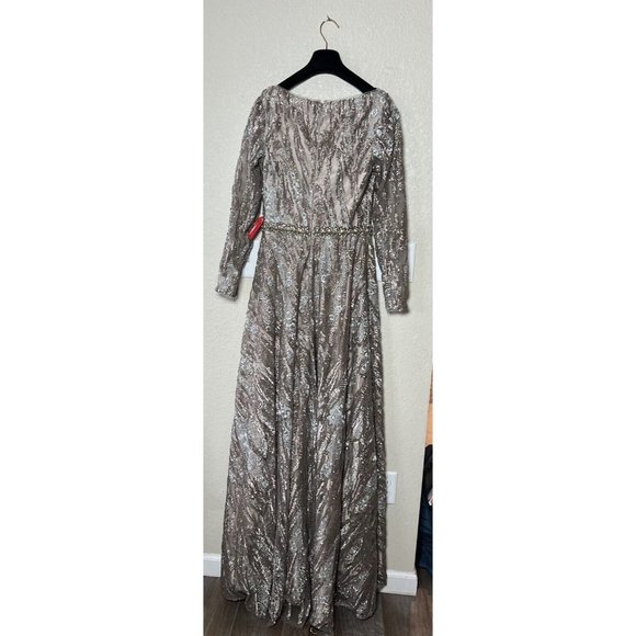 Mac Duggal size 4 Embroidered & Embellished Long Sleeve Tulle Ballgown $798 - Picture 11 of 16